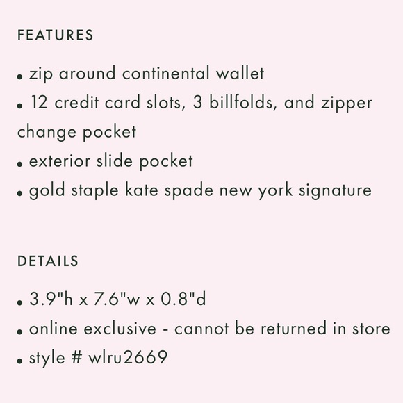 KATE SPADE Black Talla Laurel Way Large Wallet - Picture 5 of 5